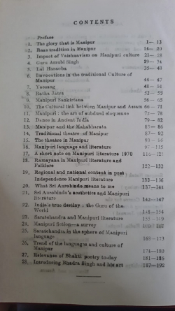 Aspects of Indian Culture: Manipur