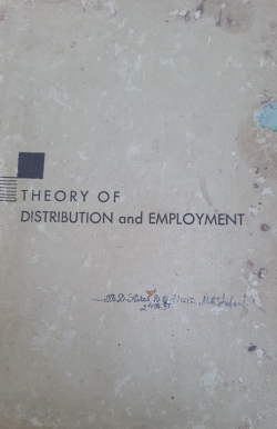 Theory of Distribution and Employment