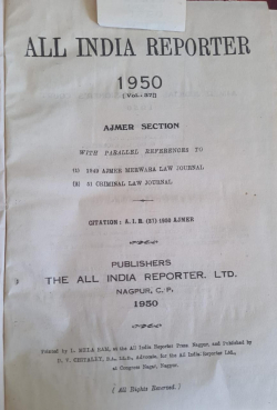 All India Reporter 1950; Vol 37