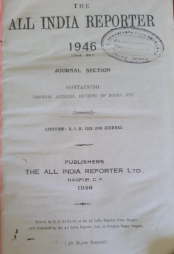 All India Reporter 1946; Vol 33; Journal Section