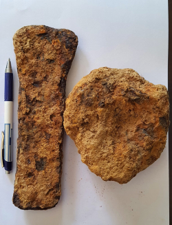 Iron axe head & Iron Ore