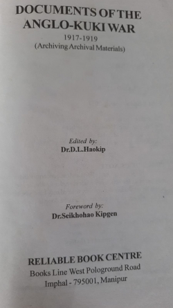 Documents of the Anglo Kuki War 19171919