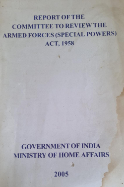 Report of the Committee to Review the Armed Forces (Special Powers) Act 1958